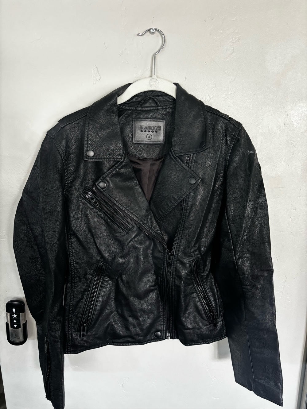 Blank NYC Black Faux Leather Moto Jacket